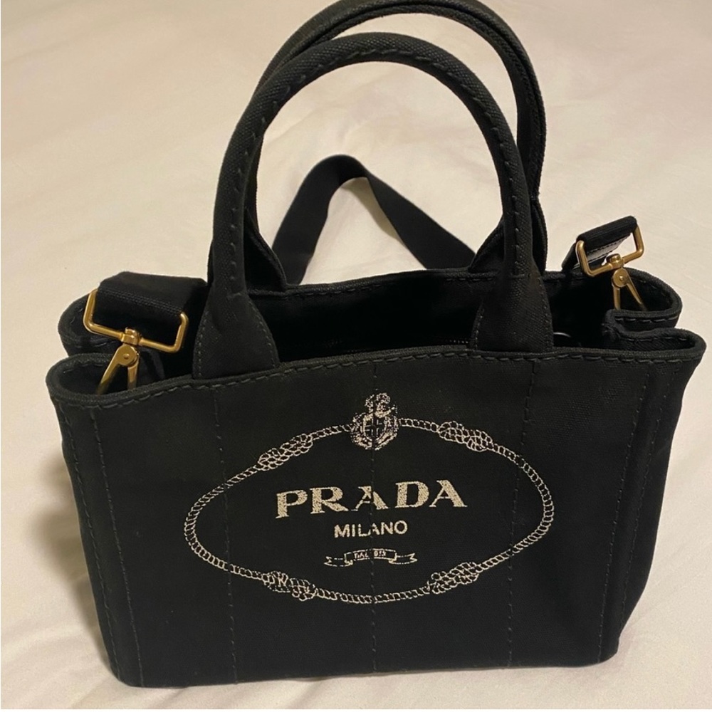 Prada Black Canapa Handbag